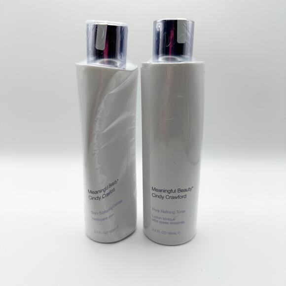 Meaningful Beauty Cindy Crawford Softening Cleanser Refining Toner Set Sealed - Picture 1 of 6
